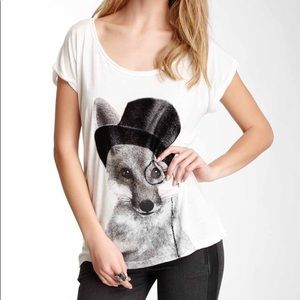 Kersh Velvet Beaded Fox Tee ❤️🦊🐾